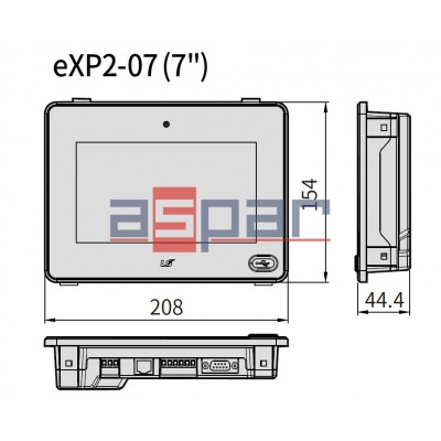 eXP2-0701D, 7" - panel operatorski HMI 7,0"