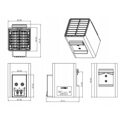 JRQFS200 - grzałka, 200W