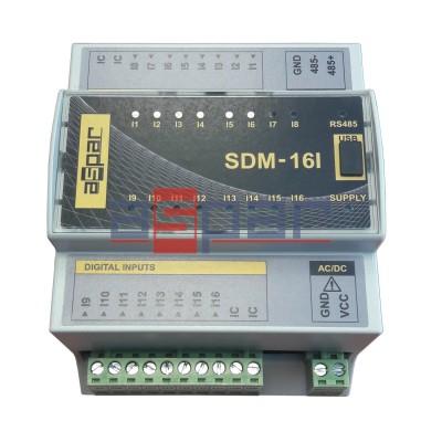 16 digital inputs, SDM-16I
