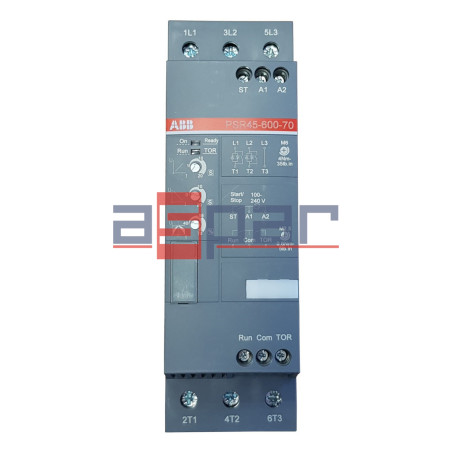 ABB, softstart, PSR45-600-70, 22kW, 45A,control 100-240VAC, PSR45