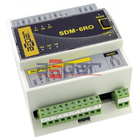 SDM-6RO - 6 wyjść przekaźnikowych